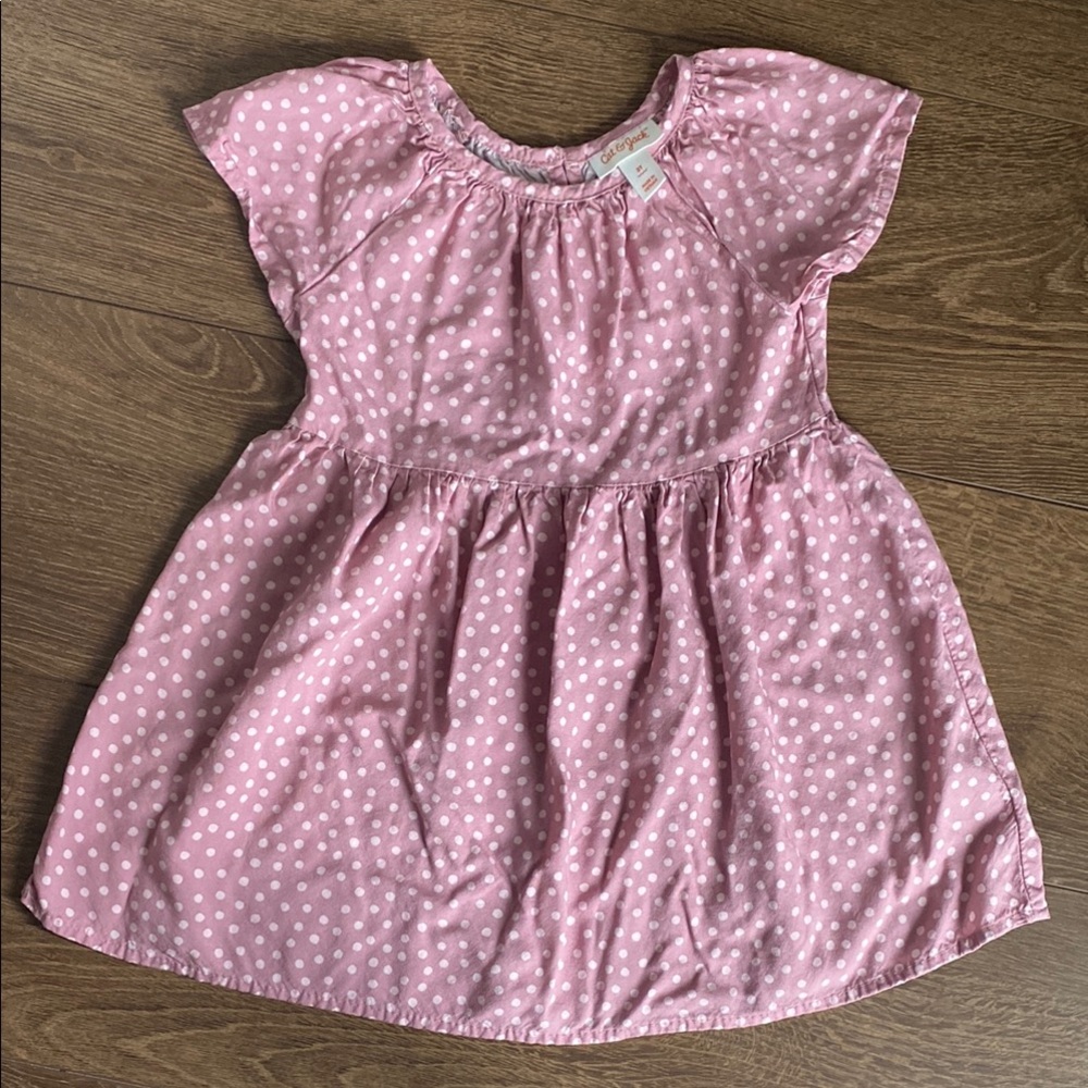 🎀Cat & Jack Pink Polka Dot Dress - 3T
